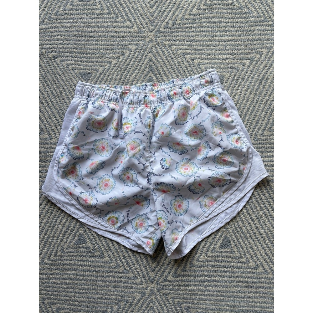 Women's Nike Dri-Fit Tempo Floral Print Running Shorts - White - Small